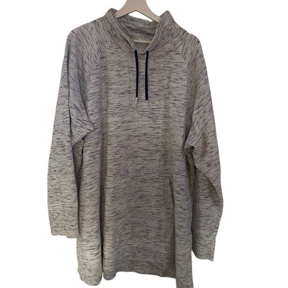 Tek Gear Women’s 4XL Ultra Soft Fleece Cowl Neck Pullover | White Space Dye - Picture 1 of 4